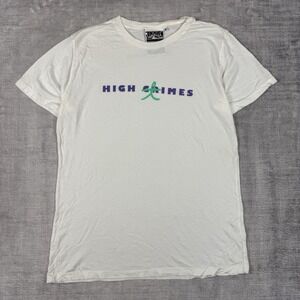 Jungmaven Shirt Mens Small White Hemp Blend Short Sleeve Sustainable Made in USA